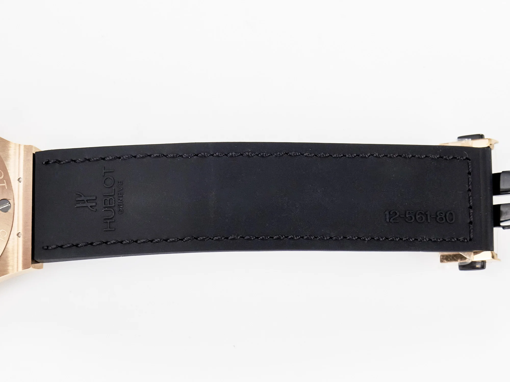 Classic Fusion 38mm RG JJF 1:1 Best Edition Black Dial on Black Gummy Leather Strap