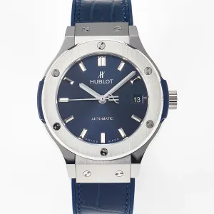 Classic Fusion 38mm SS JJF 1:1 Best Edition Blue Dial on Blue Gummy Leather Strap