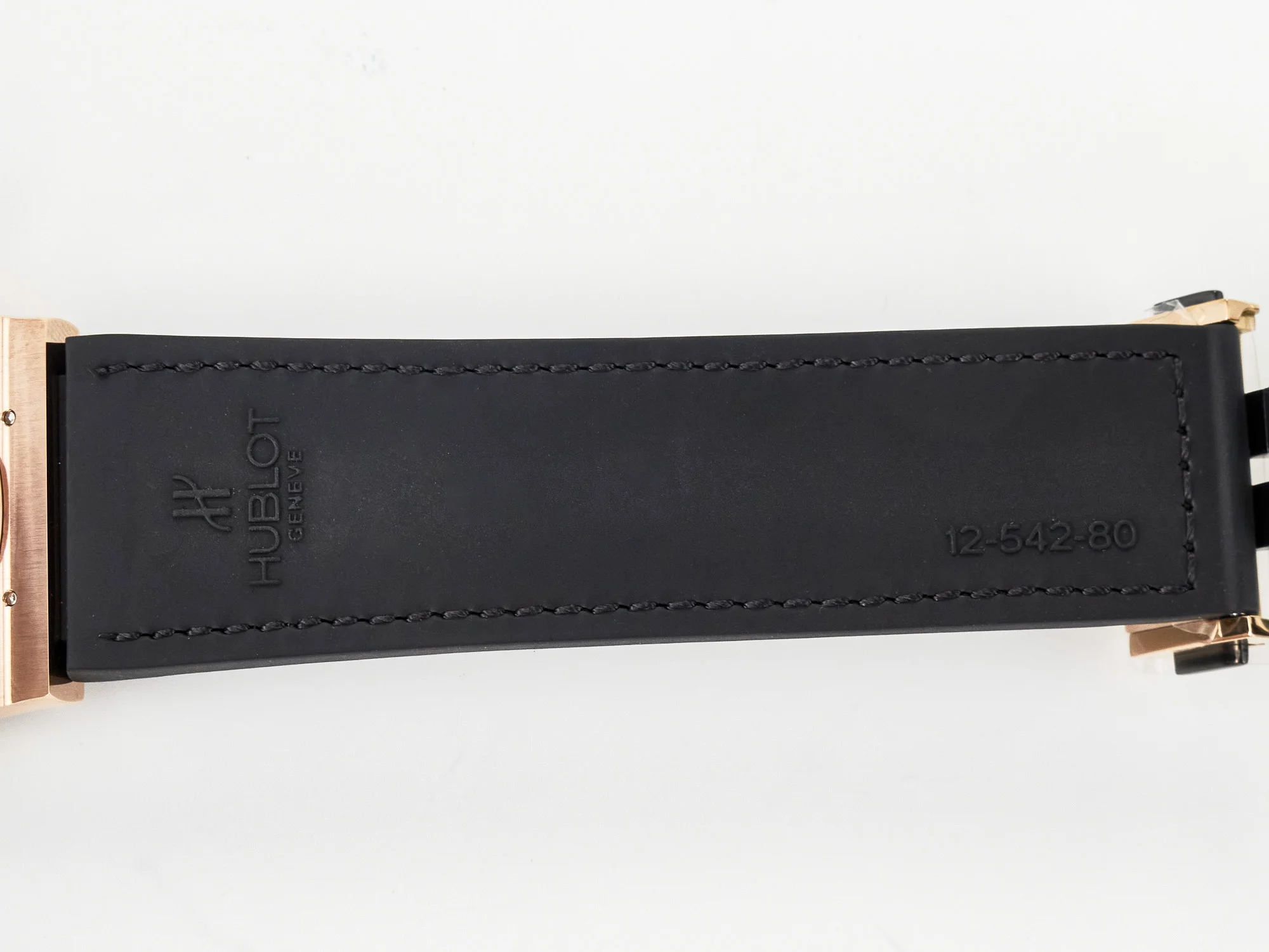 Classic Fusion 42mm RG JJF 1:1 Best Edition Black Dial on Black Gummy Leather Strap