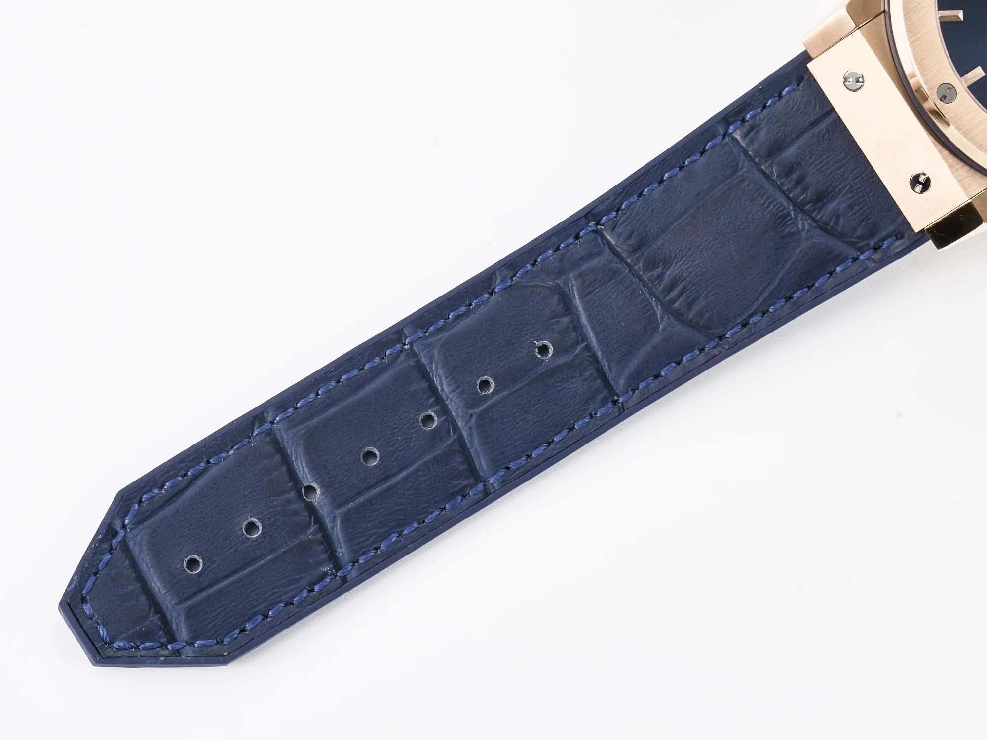 Classic Fusion 42mm RG JJF 1:1 Best Edition Blue Dial on Blue Gummy Leather Strap