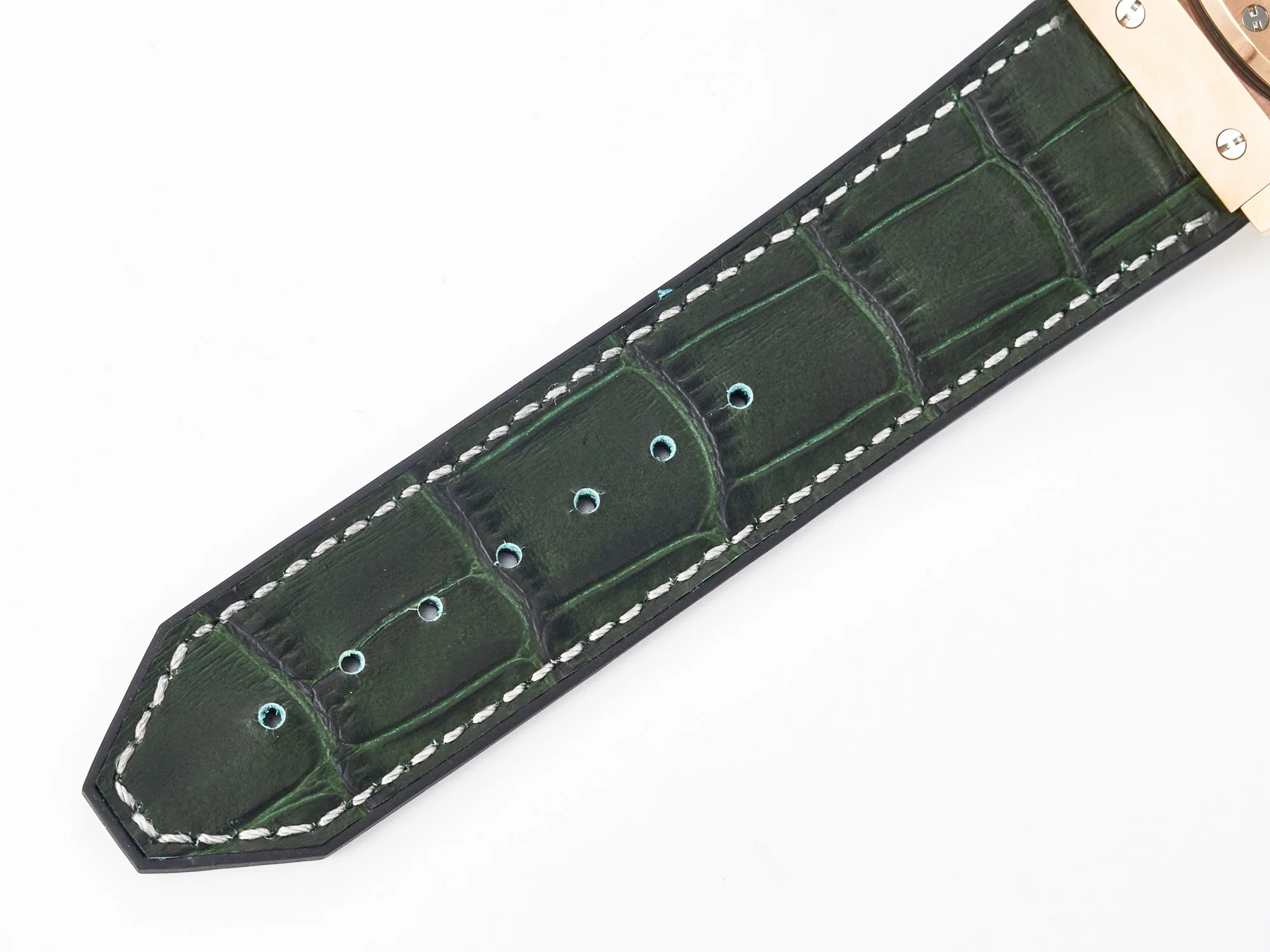 Classic Fusion 42mm RG JJF 1:1 Best Edition Green Dial on Green Gummy Leather Strap