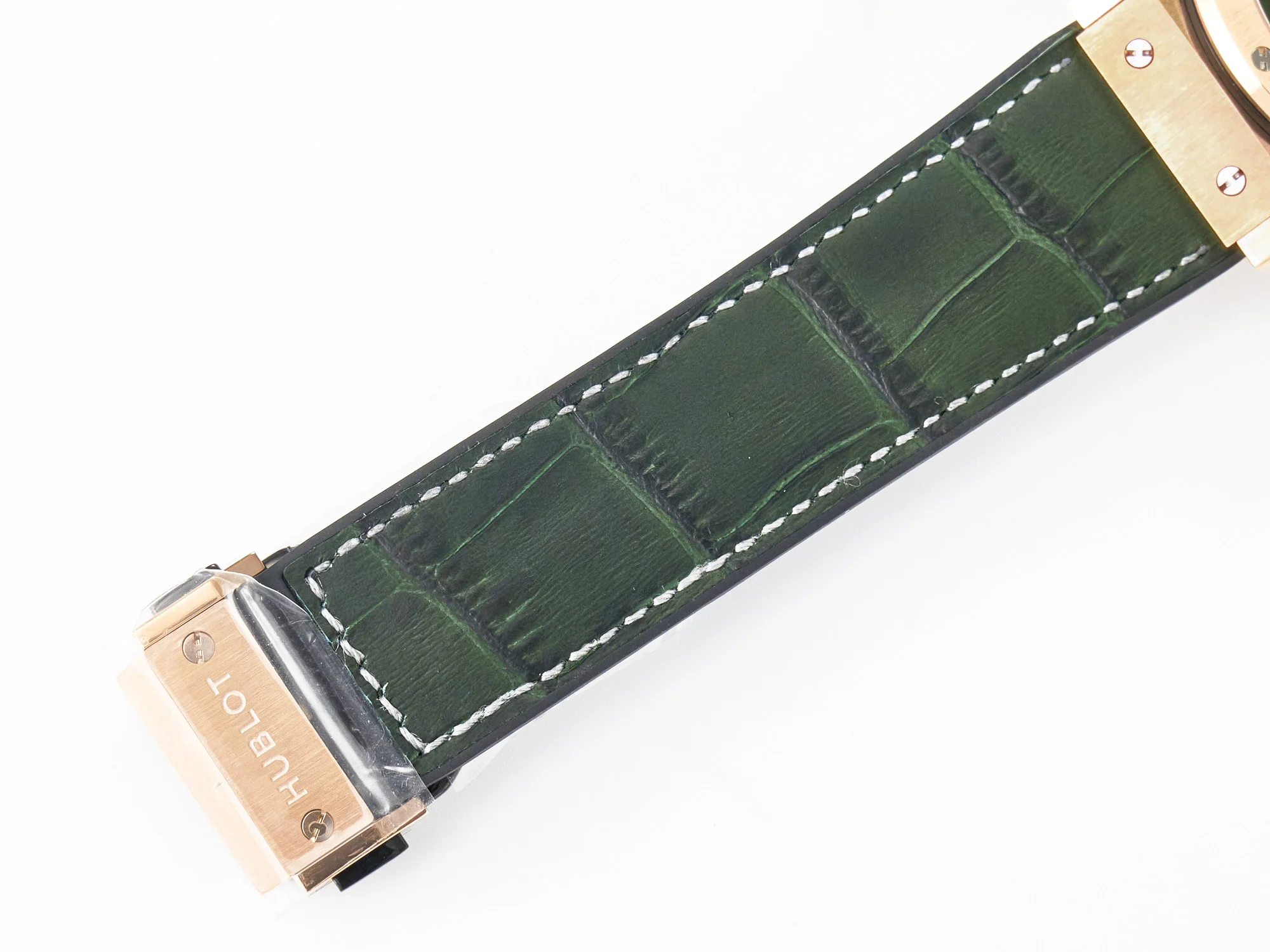 Classic Fusion 42mm RG JJF 1:1 Best Edition Green Dial on Green Gummy Leather Strap