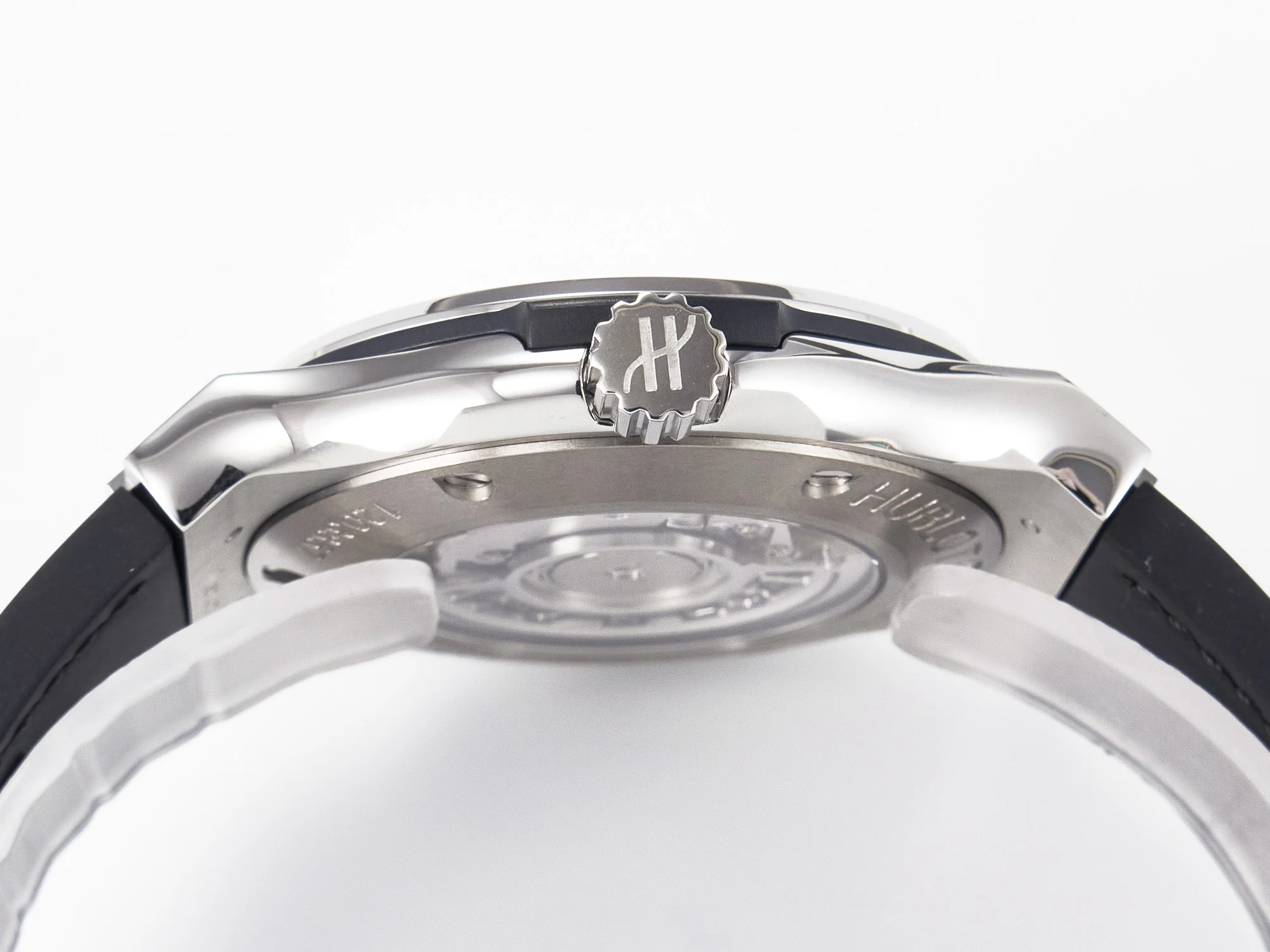 Classic Fusion 42mm SS JJF 1:1 Best Edition Black Dial on Black Gummy Leather Strap