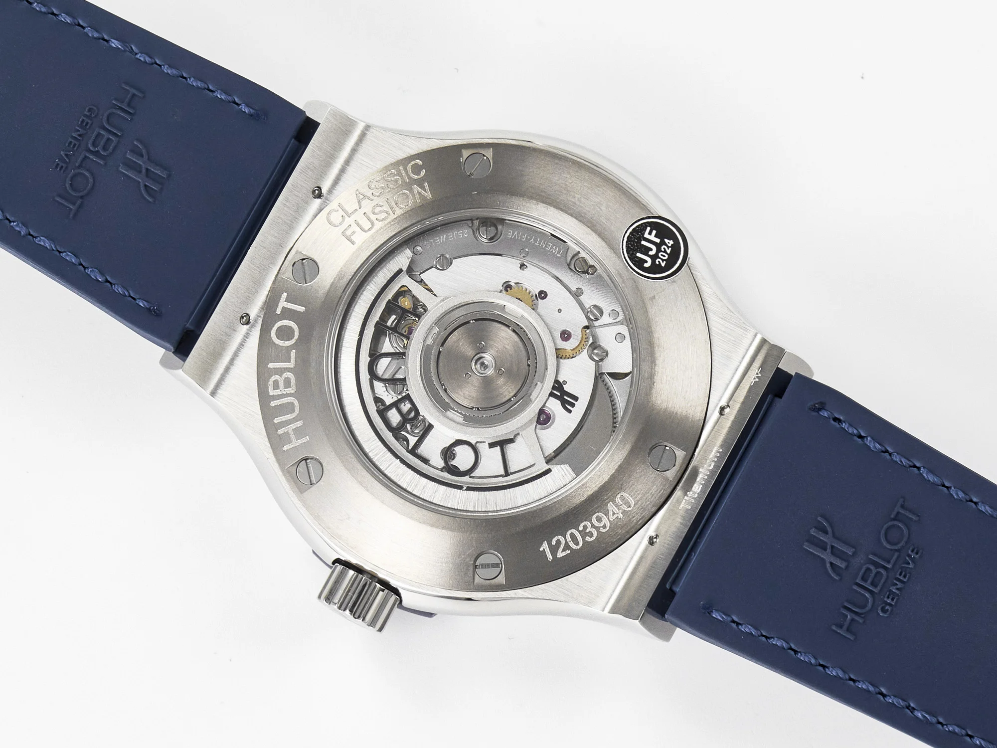 Classic Fusion 42mm SS JJF 1:1 Best Edition Blue Dial on Blue Gummy Leather Strap