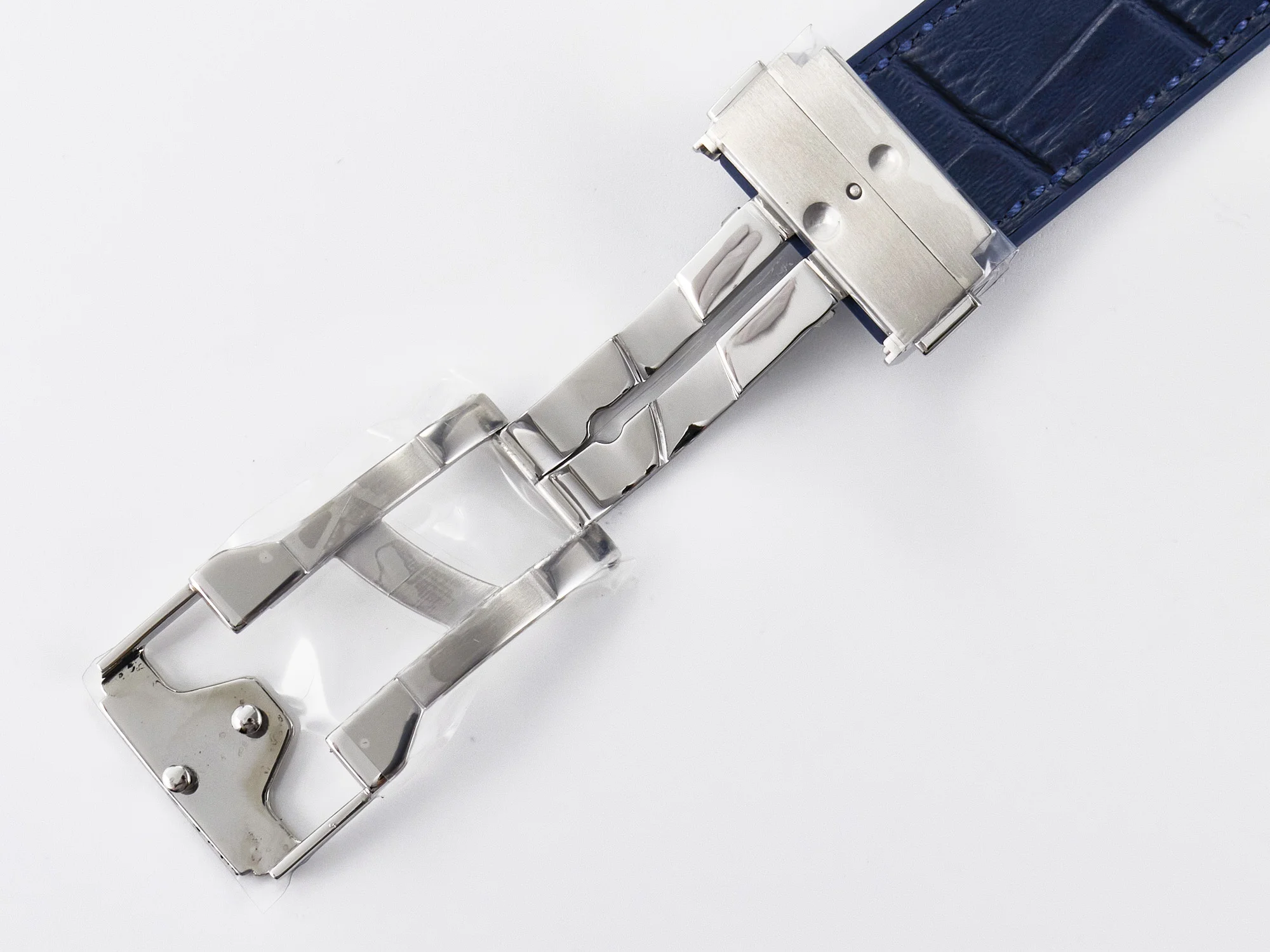 Classic Fusion 42mm SS JJF 1:1 Best Edition Blue Dial on Blue Gummy Leather Strap