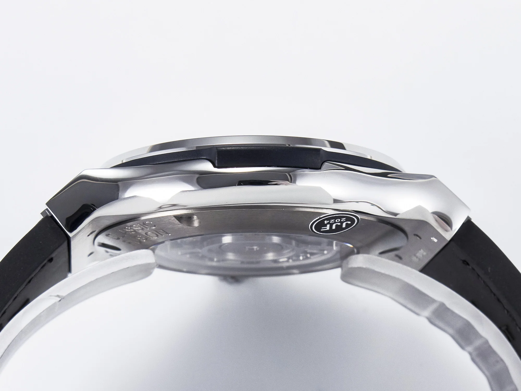 Classic Fusion 42mm SS JJF 1:1 Best Edition Gray Dial on Black Gummy Leather Strap