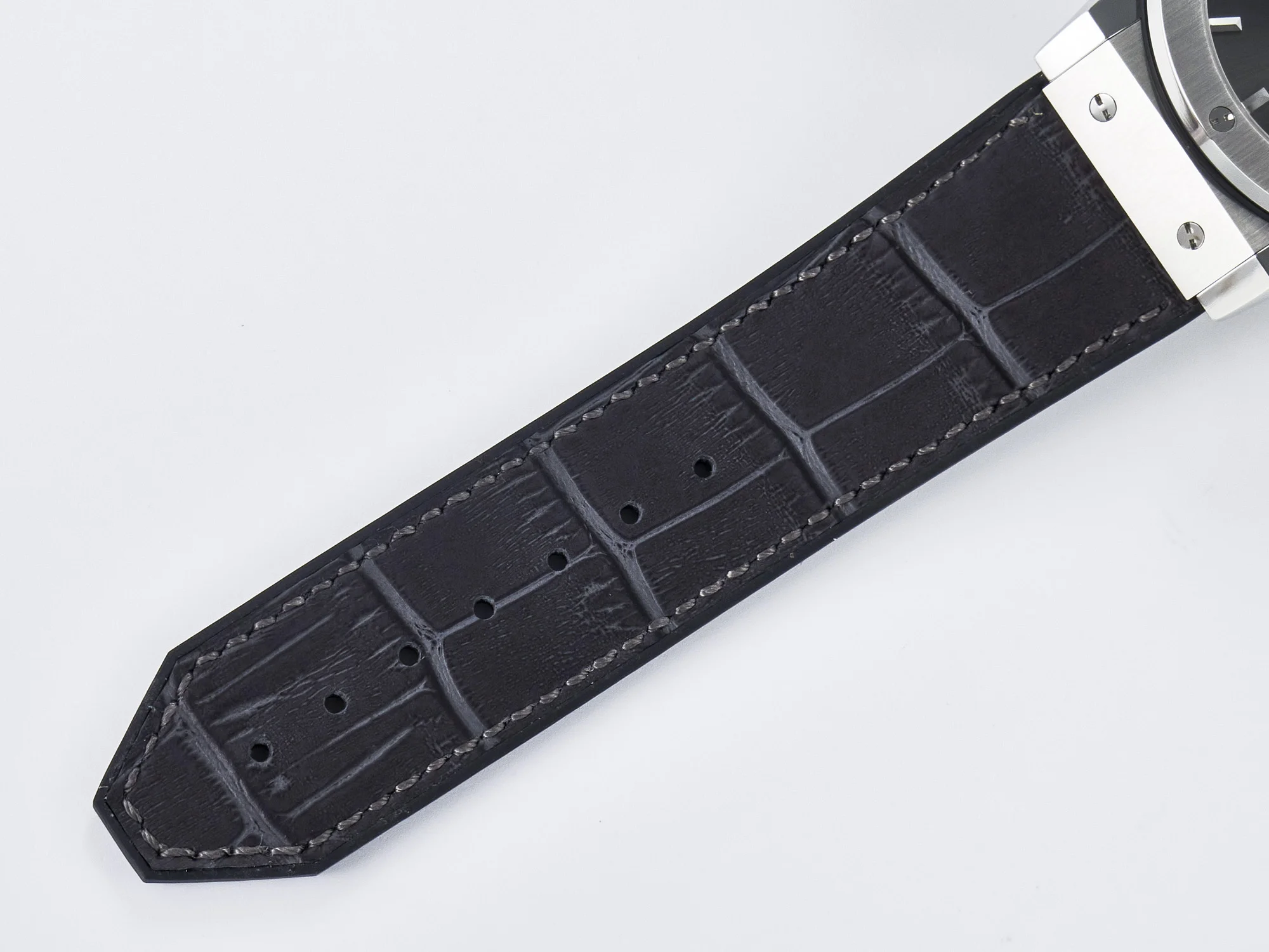 Classic Fusion 42mm SS JJF 1:1 Best Edition Gray Dial on Black Gummy Leather Strap