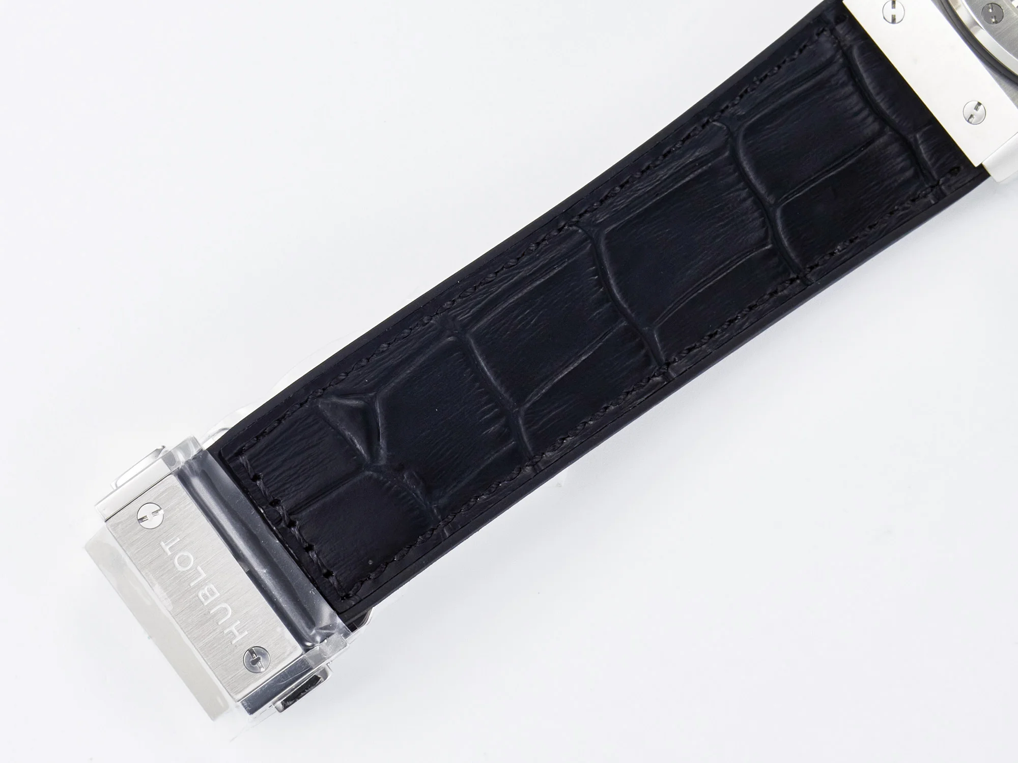Classic Fusion 42mm SS JJF 1:1 Best Edition White Dial on Black Gummy Leather Strap