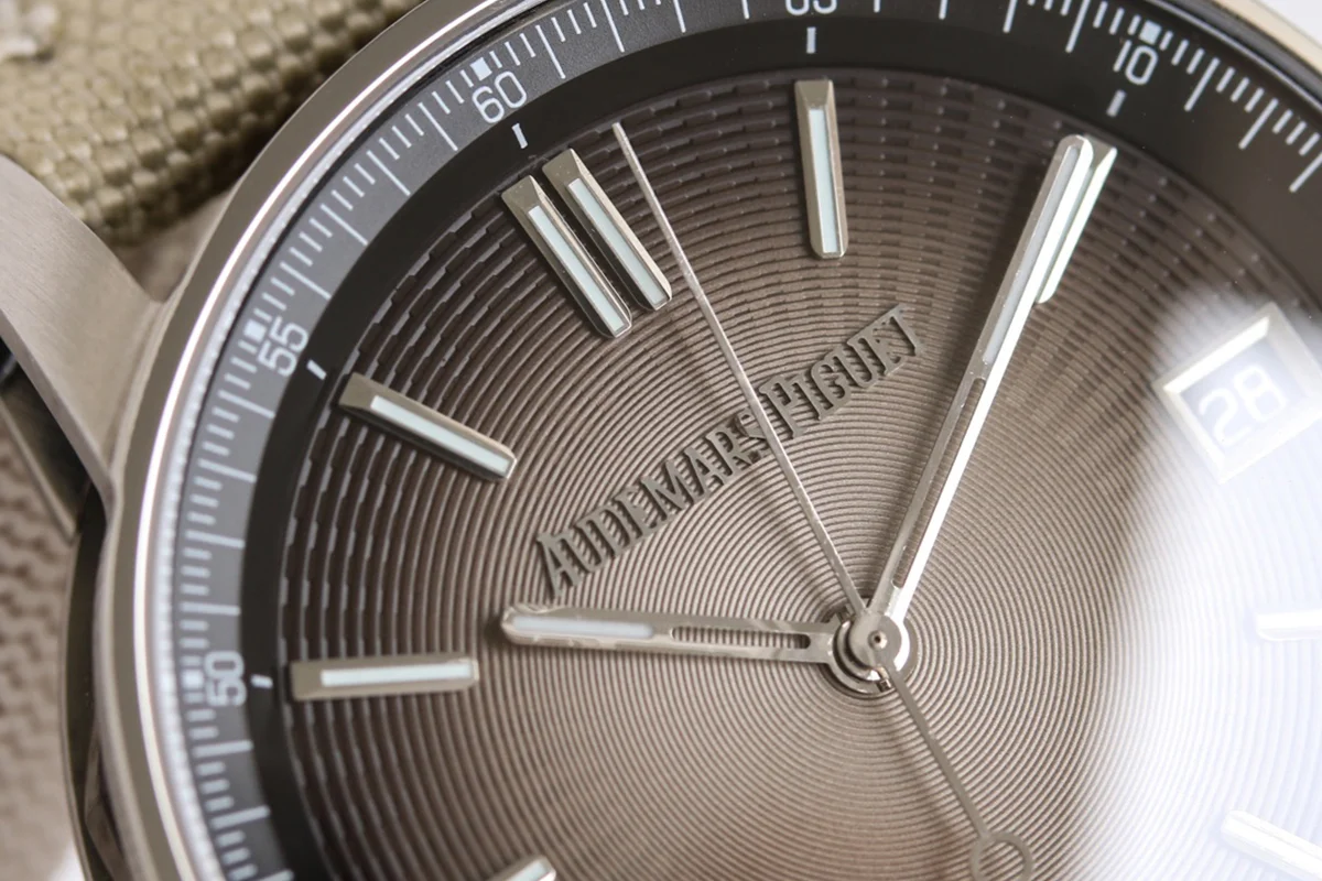 CODE 11.59 Ref.15210 Brown Dial in Beige Nylon Strap