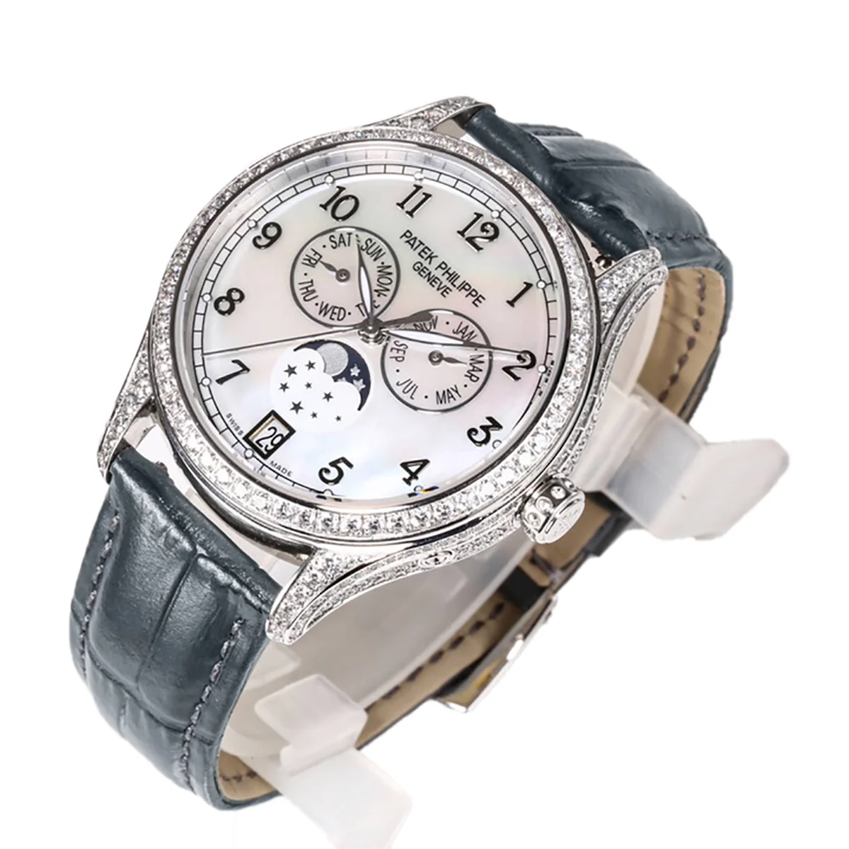 Complications 4948G Annual Calendar Moonphase MOP Dial in White Gold on Leather Strap