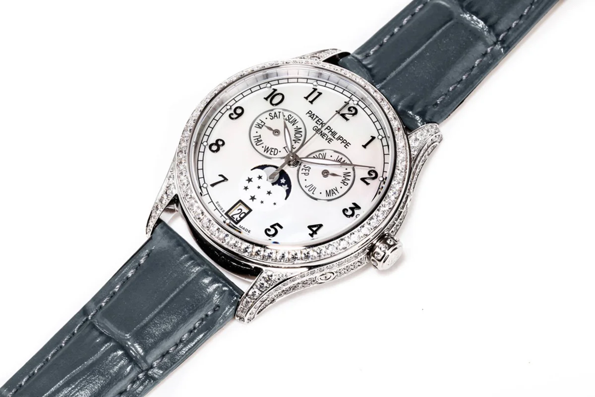 Complications 4948G Annual Calendar Moonphase MOP Dial in White Gold on Leather Strap
