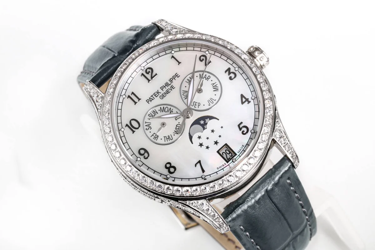 Complications 4948G Annual Calendar Moonphase MOP Dial in White Gold on Leather Strap
