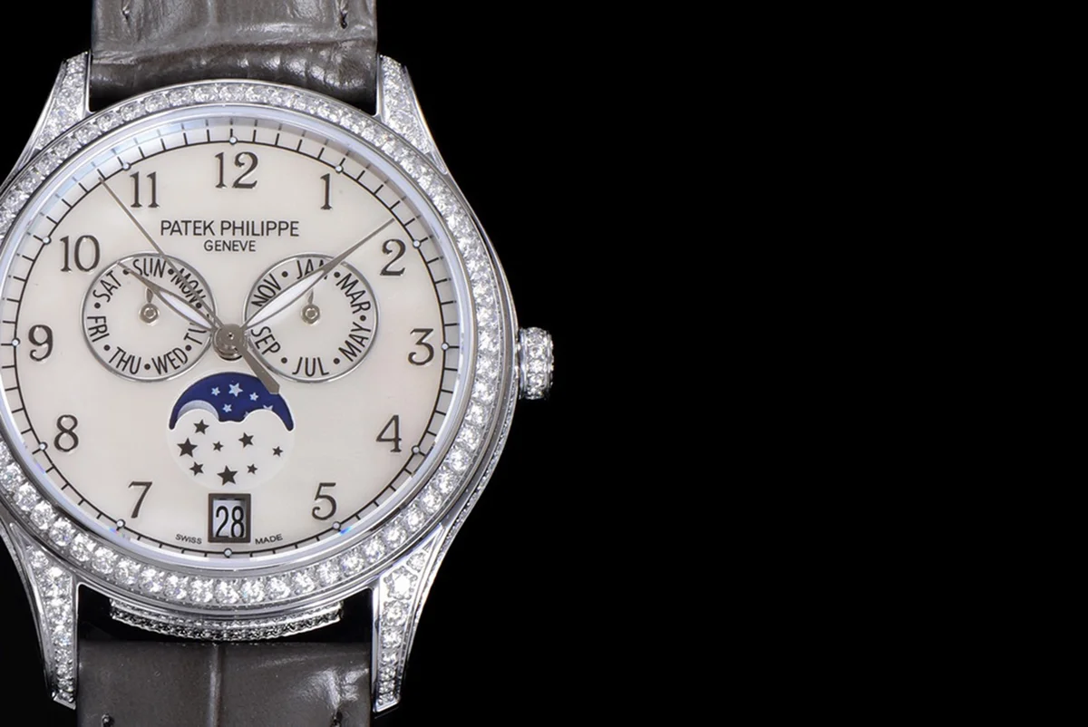 Complications 4948G Annual Calendar Moonphase MOP Dial in White Gold on Leather Strap