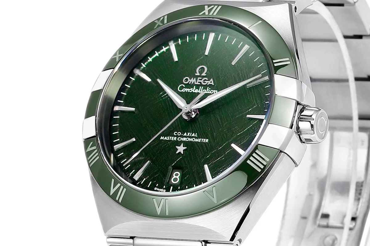 Constellation Co-Axial Master Chronometer 41mm Green Dial with Ceramic Bezel on Bracelet