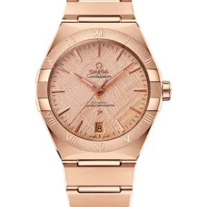 Constellation Co-Axial Master Chronometer 41mm Pink Meteorite Dial in Rose Gold on Bracelet