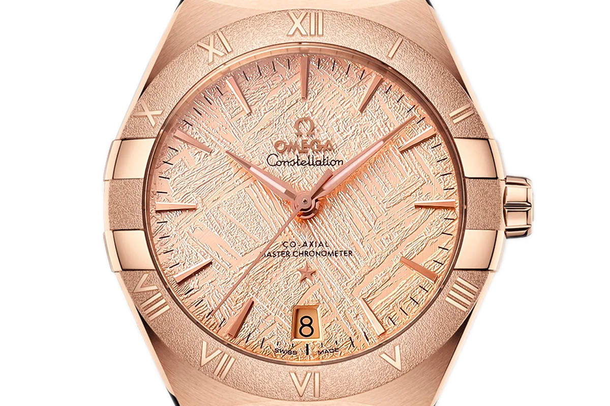 Constellation Co-Axial Master Chronometer 41mm Pink Meteorite Dial in Rose Gold on Bracelet