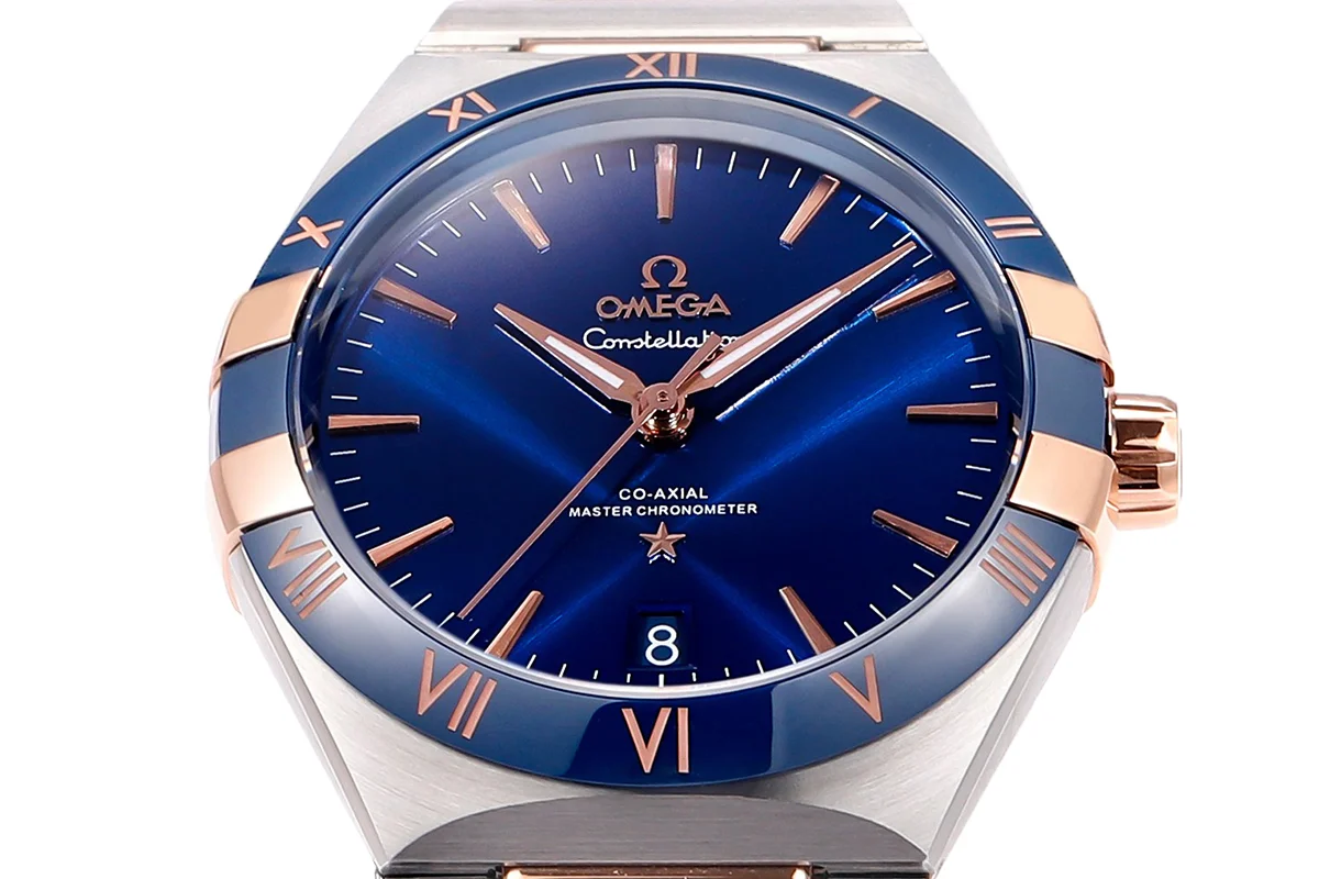 Constellation Co-Axial Master Chronometer Sedna™ Gold 41mm Blue Dial with Ceramic Bezel on Bracelet