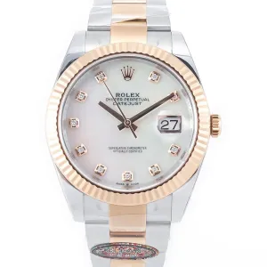 Datejust 126331 41mm 904L SS/RG Clean 1:1 Best Edition MOP Diamond Dial on Oyster Bracelet VR3235