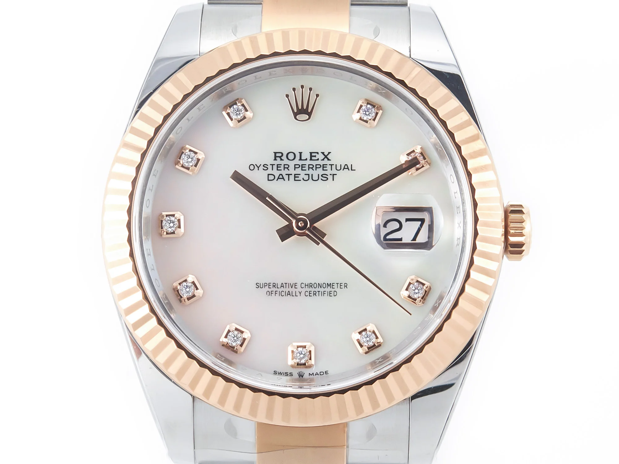 Datejust 126331 41mm 904L SS/RG Clean 1:1 Best Edition MOP Diamond Dial on Oyster Bracelet VR3235