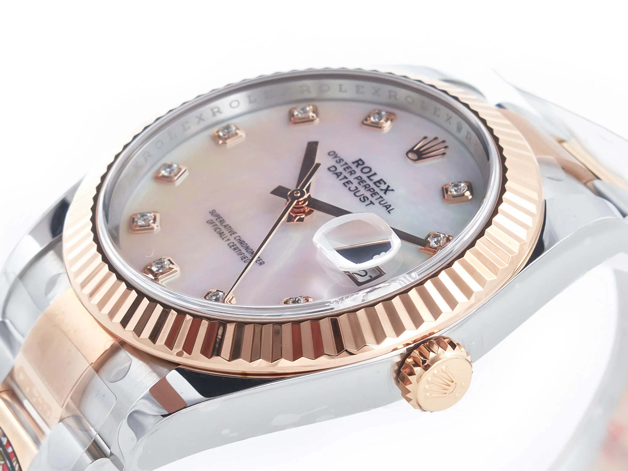 Datejust 126331 41mm 904L SS/RG Clean 1:1 Best Edition MOP Diamond Dial on Oyster Bracelet VR3235