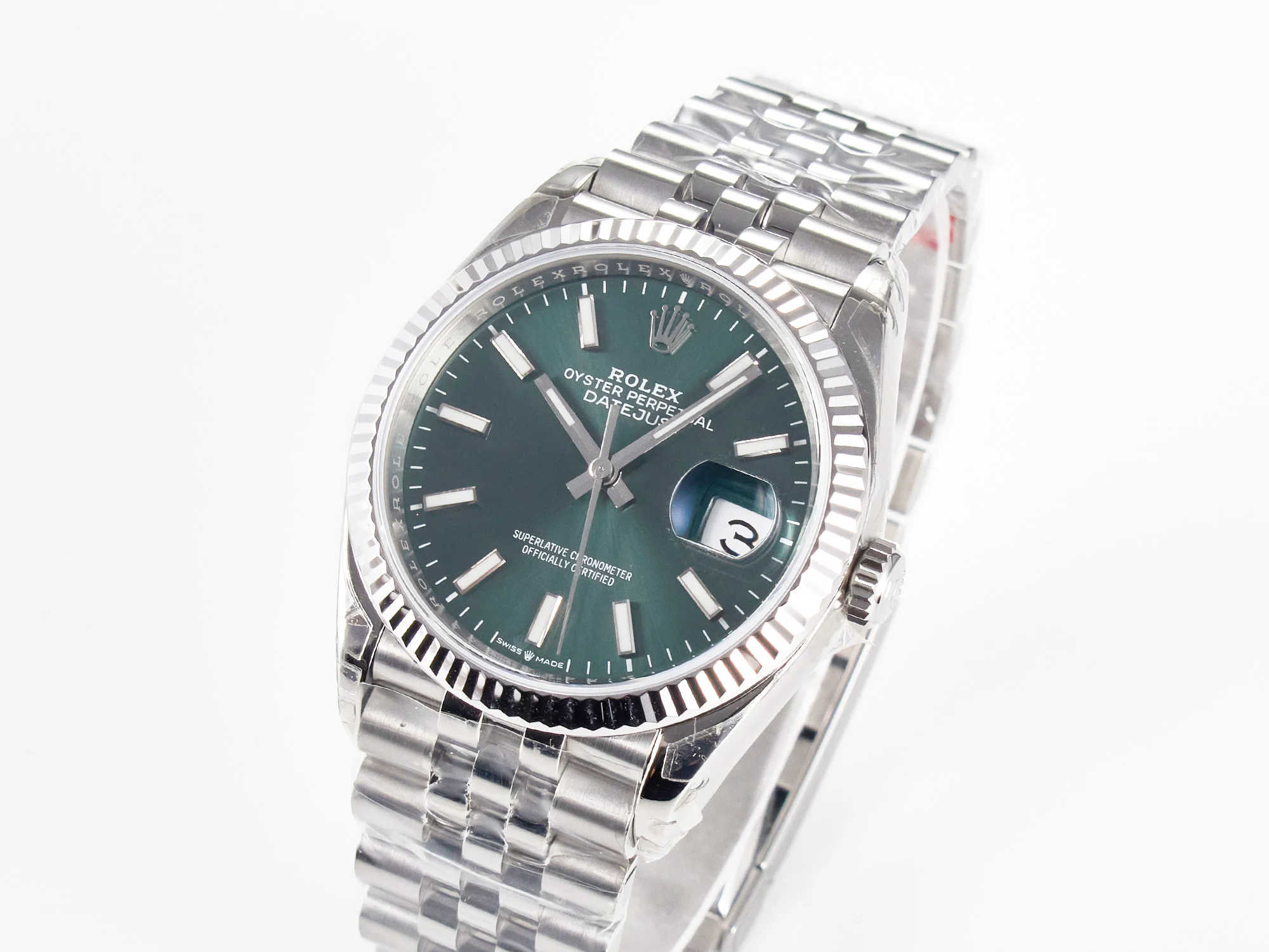 DateJust 36 126200 904L SS VSF 1:1 Best Edition Green Dial on Jubilee Bracelet VS3235