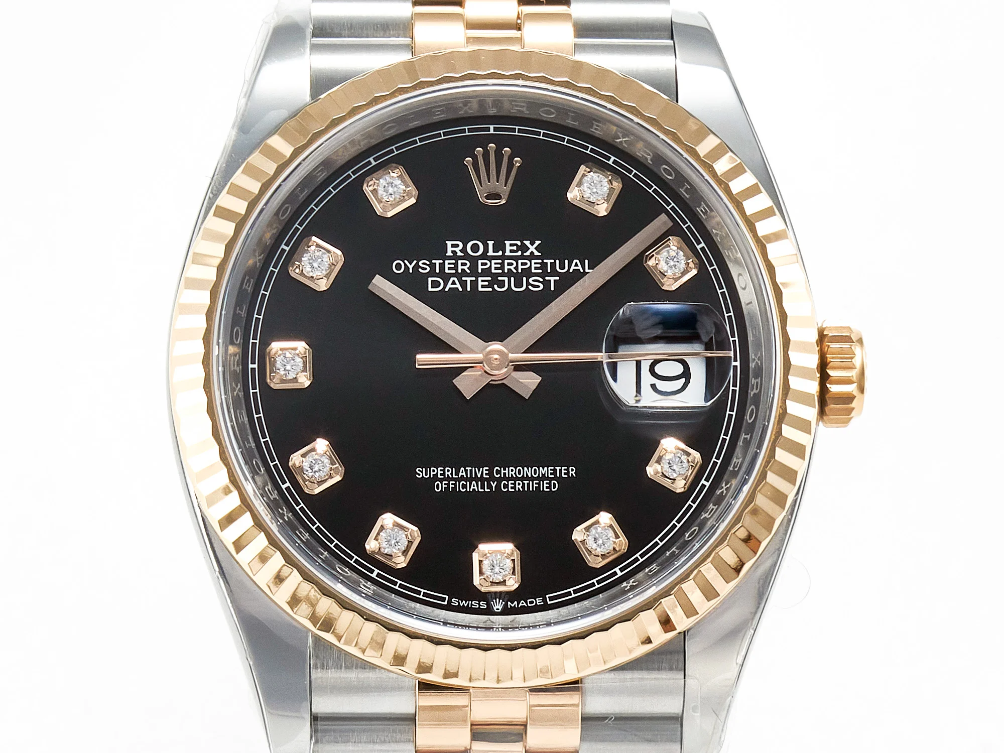 DateJust 36 126231 Clean 1:1 Best Edition 904L Steel Black Diamonds Dial on SS/RG Jubilee Bracelet VR3235