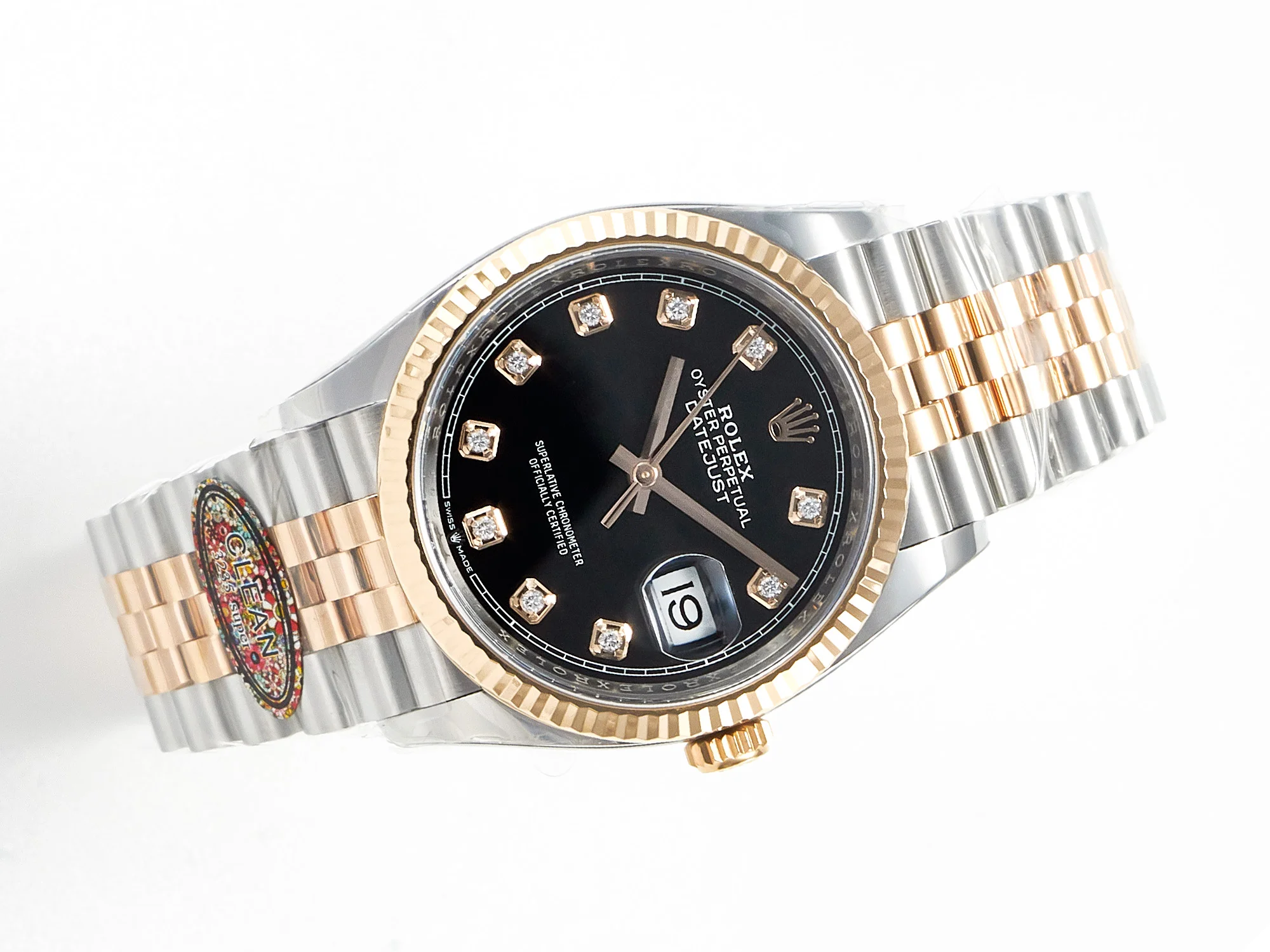 DateJust 36 126231 Clean 1:1 Best Edition 904L Steel Black Diamonds Dial on SS/RG Jubilee Bracelet VR3235
