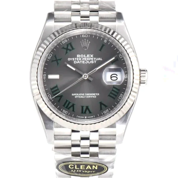 Datejust 36 126334 Slate Grey Dial Stick on Jubilee Bracelet