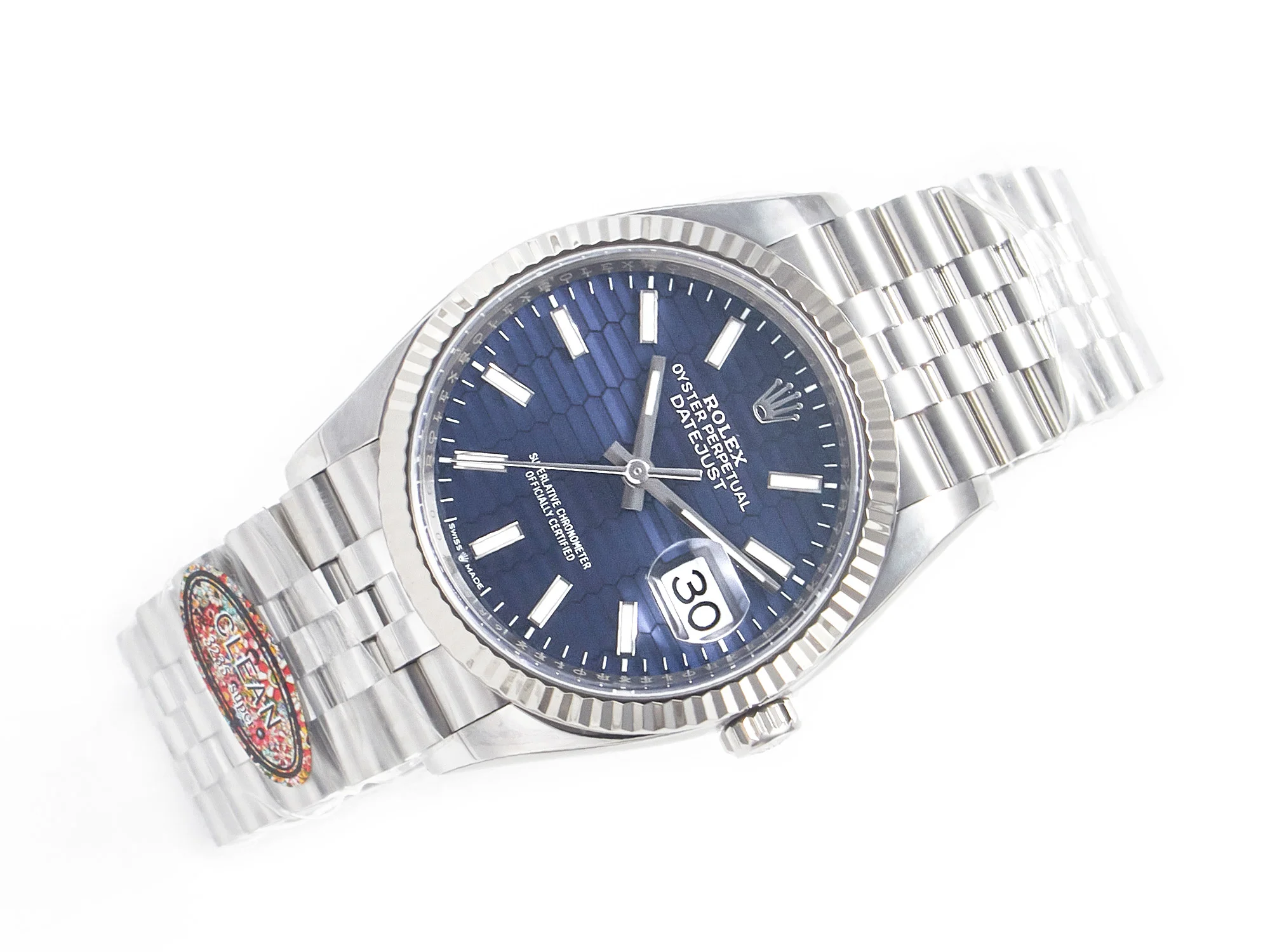 DateJust 36MM 126234 SS Clean 1:1 Best Edition Blue Fluted Dial on SS Jubilee Bracelet VR3235