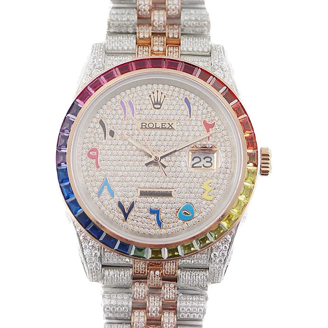 Datejust 41 126300 Diamond Dial Arabic Markers in Rose Gold on Jubilee Bracelet