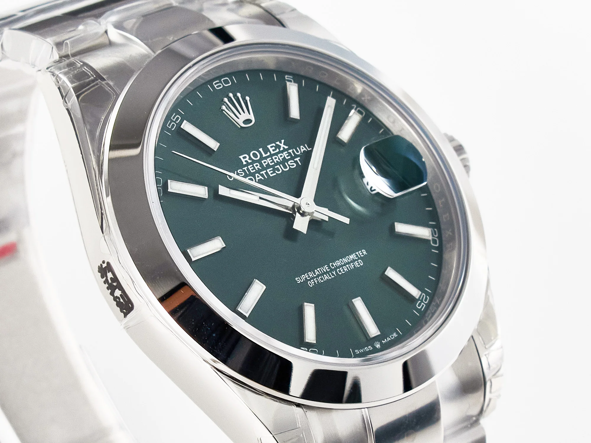 DateJust 41 126330 904L SS VSF 1:1 Best Edition Green Dial on Oyster Bracelet VS3235
