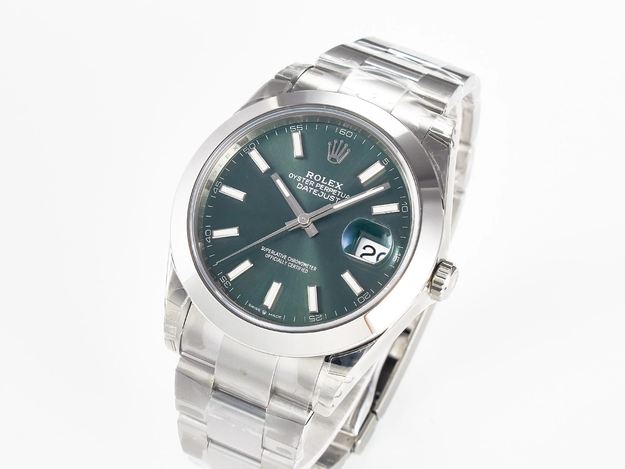 DateJust 41 126330 904L SS VSF 1:1 Best Edition Green Dial on Oyster Bracelet VS3235