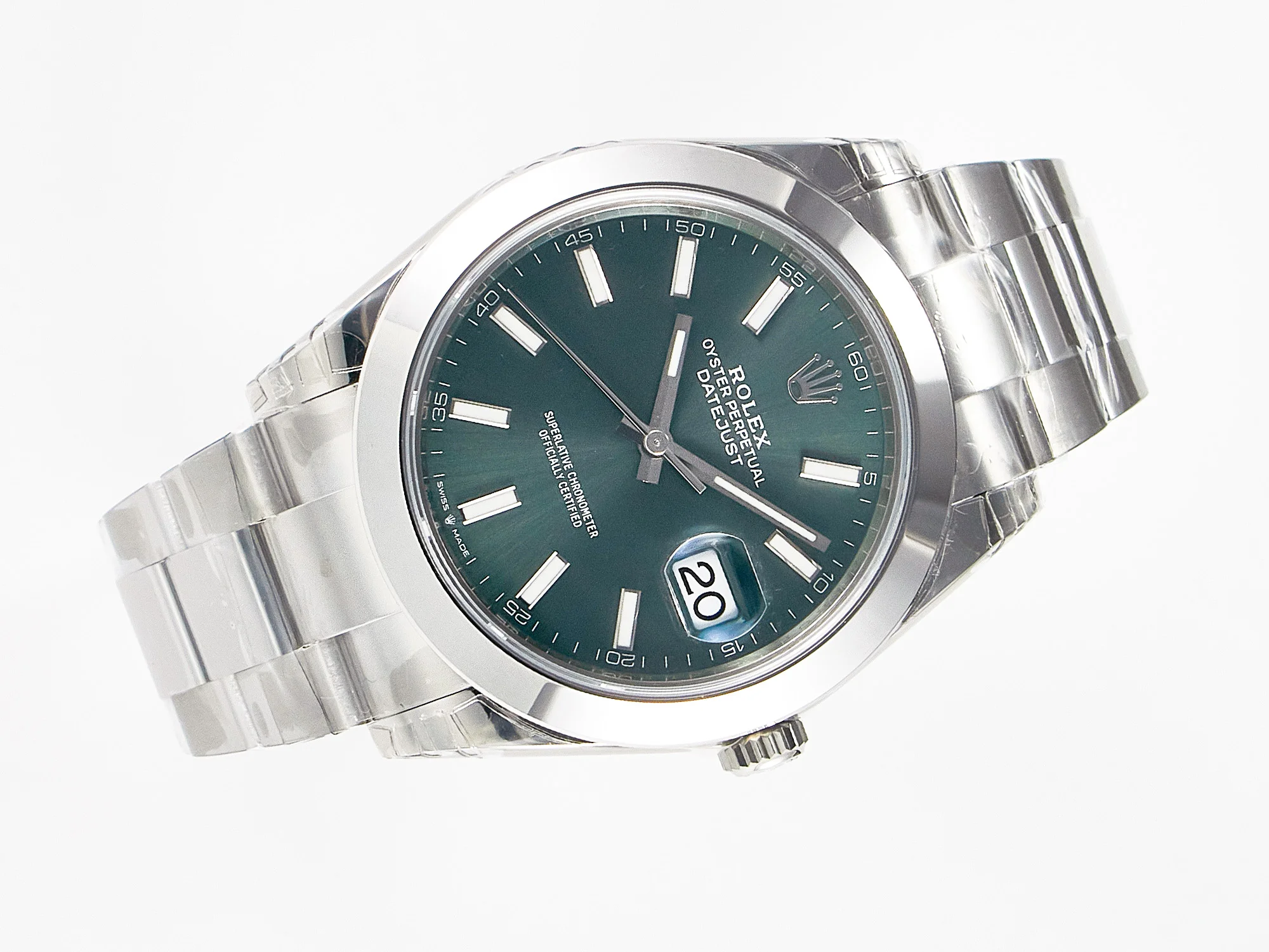 DateJust 41 126330 904L SS VSF 1:1 Best Edition Green Dial on Oyster Bracelet VS3235