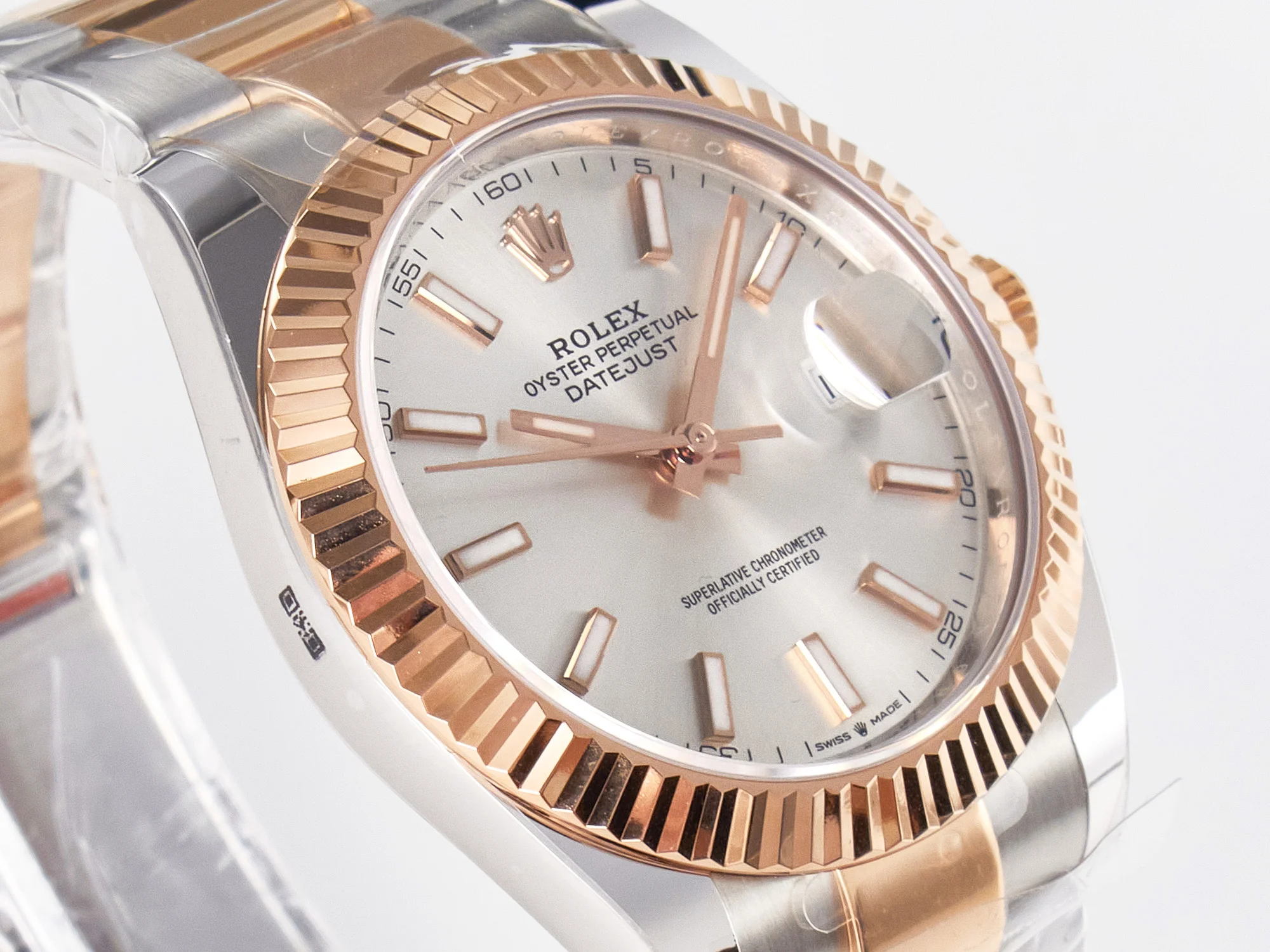 DateJust 41 126331 ARF 1:1 Best Edition 904L Steel Silver Dial on SS/RG Oyster Bracelet SH3235(Gain Weight)