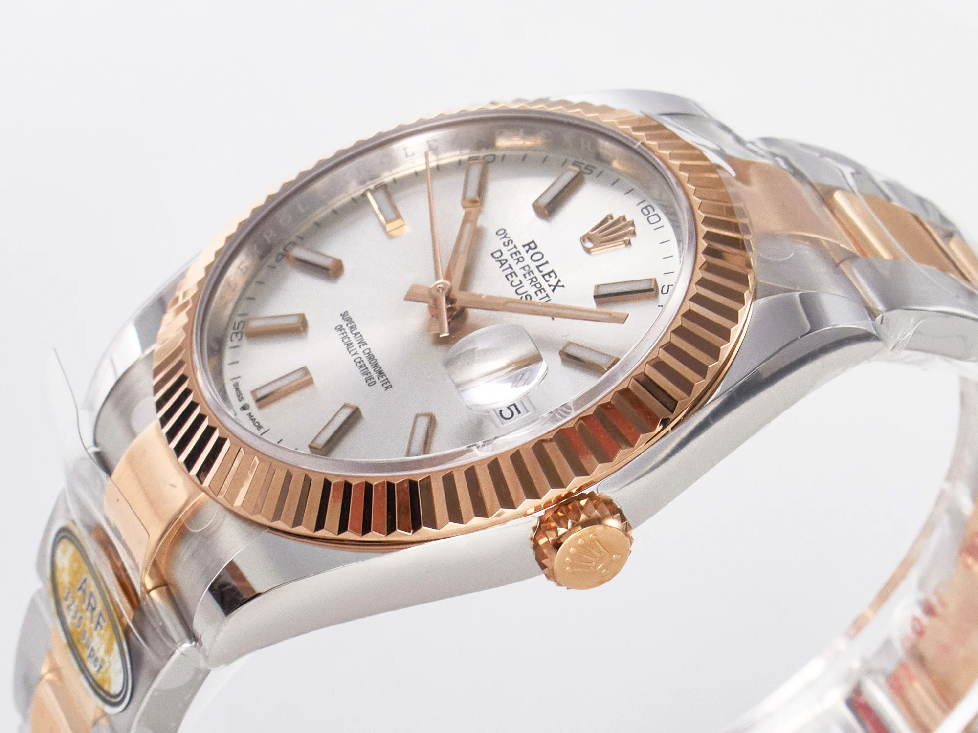 DateJust 41 126331 ARF 1:1 Best Edition 904L Steel Silver Dial on SS/RG Oyster Bracelet SH3235(Gain Weight)