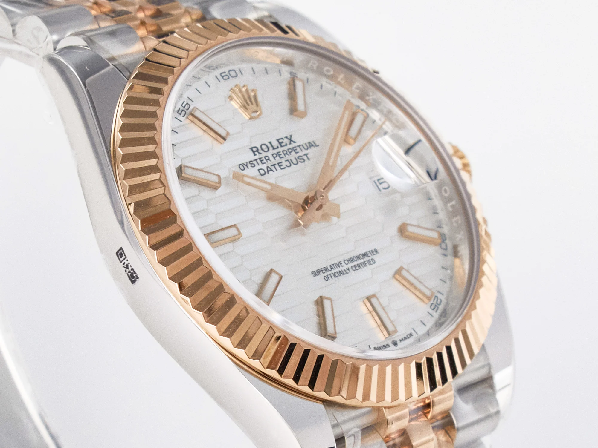DateJust 41 126331 ARF 1:1 Best Edition 904L Steel Silver Textured Dial on SS/RG Jubilee Bracelet SH3235(Gain Weight)