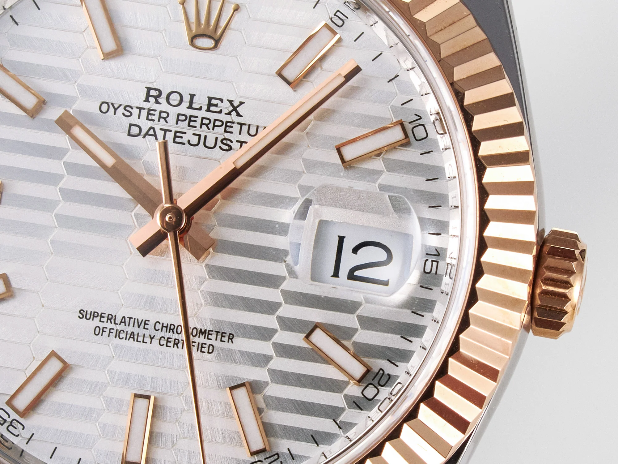 DateJust 41 126331 ARF 1:1 Best Edition 904L Steel Silver Textured Dial on SS/RG Oyster Bracelet SH3235(Gain Weight)