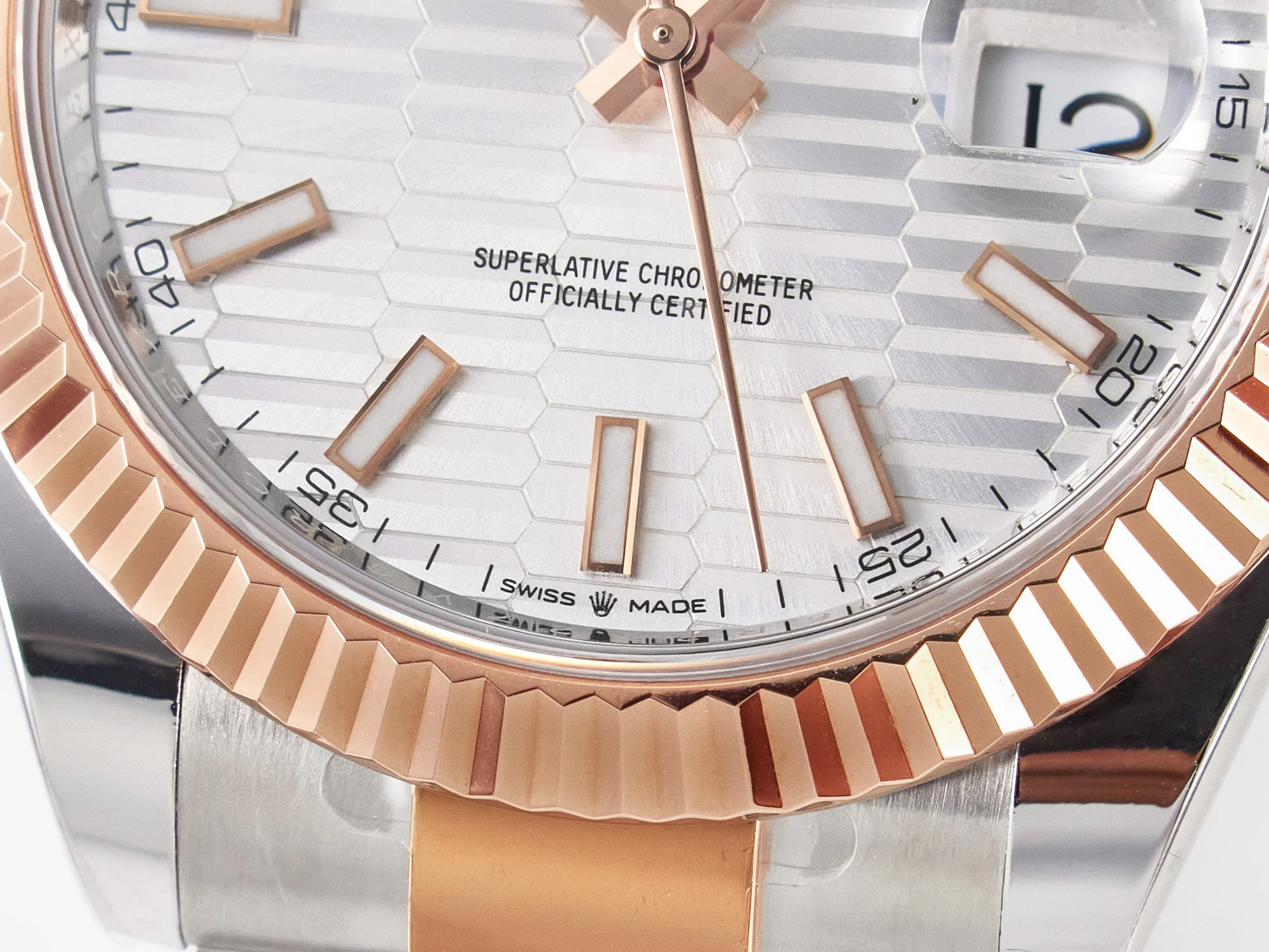 DateJust 41 126331 ARF 1:1 Best Edition 904L Steel Silver Textured Dial on SS/RG Oyster Bracelet SH3235(Gain Weight)