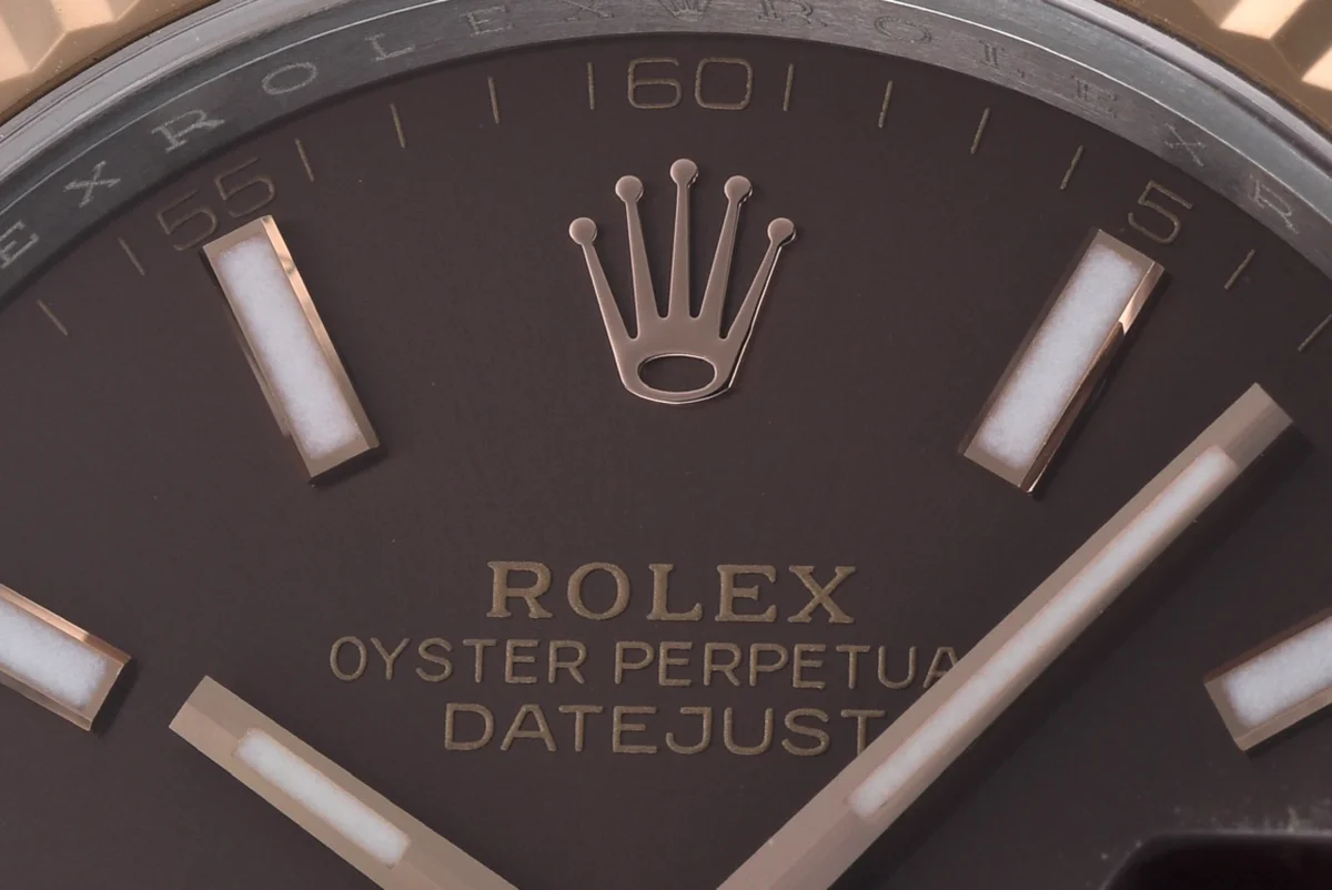 Datejust 41 126331 Chocolate Dial Stick Markers in Everose/Steel on Oyster Bracelet
