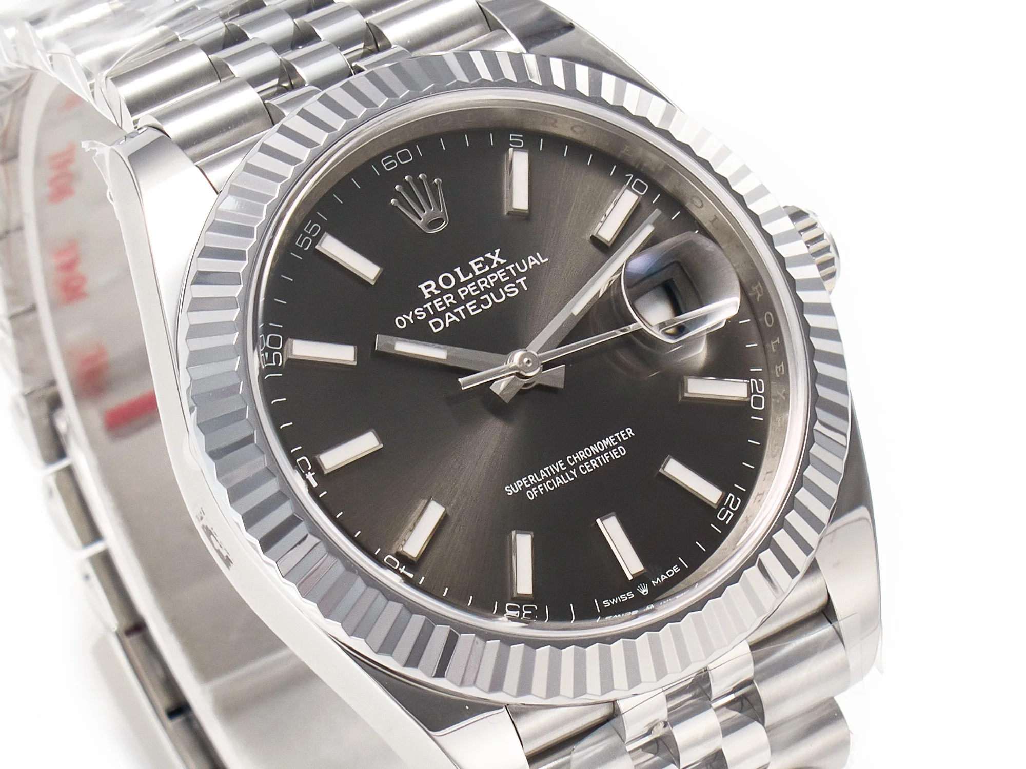 DateJust 41 126334 904L SS Clean Best Edition Gray Rhodium Dial on Jubilee Bracelet S3235