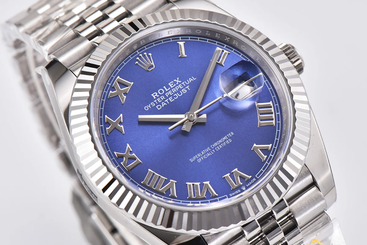 Datejust 41 126334 Azzurro Blue Dial Roman Markers on Jubilee Bracelet