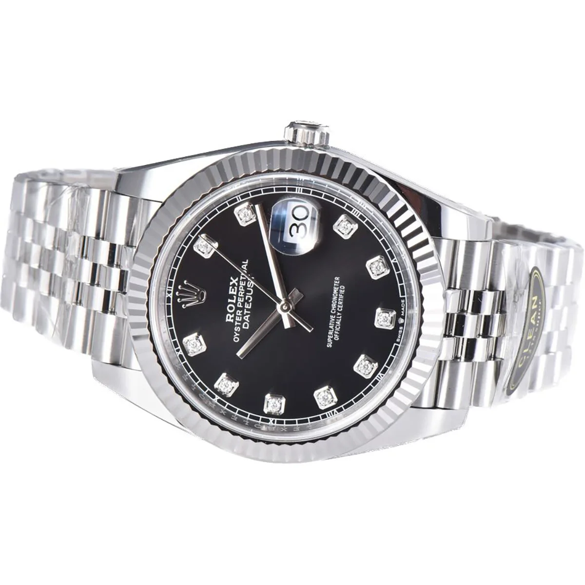 Datejust 41 126334 Bright Black Dial Diamond Markers on Jubilee Bracelet