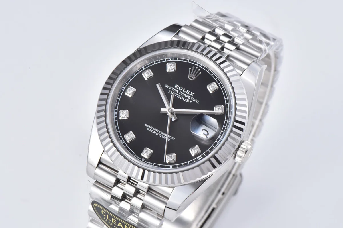 Datejust 41 126334 Bright Black Dial Diamond Markers on Jubilee Bracelet