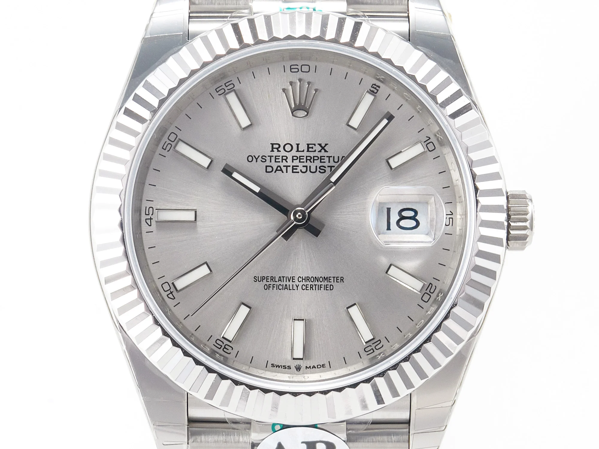 DateJust 41 126334 Fluted Bezel ARF 1:1 Best Edition 904L Steel Silver Stick Dial on Jubilee Bracelet VR3235