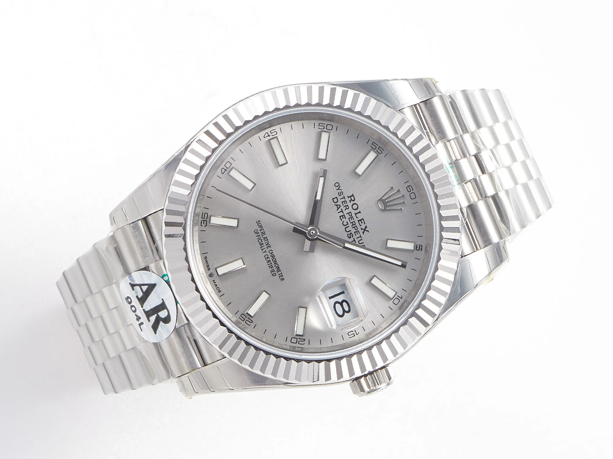 DateJust 41 126334 Fluted Bezel ARF 1:1 Best Edition 904L Steel Silver Stick Dial on Jubilee Bracelet VR3235