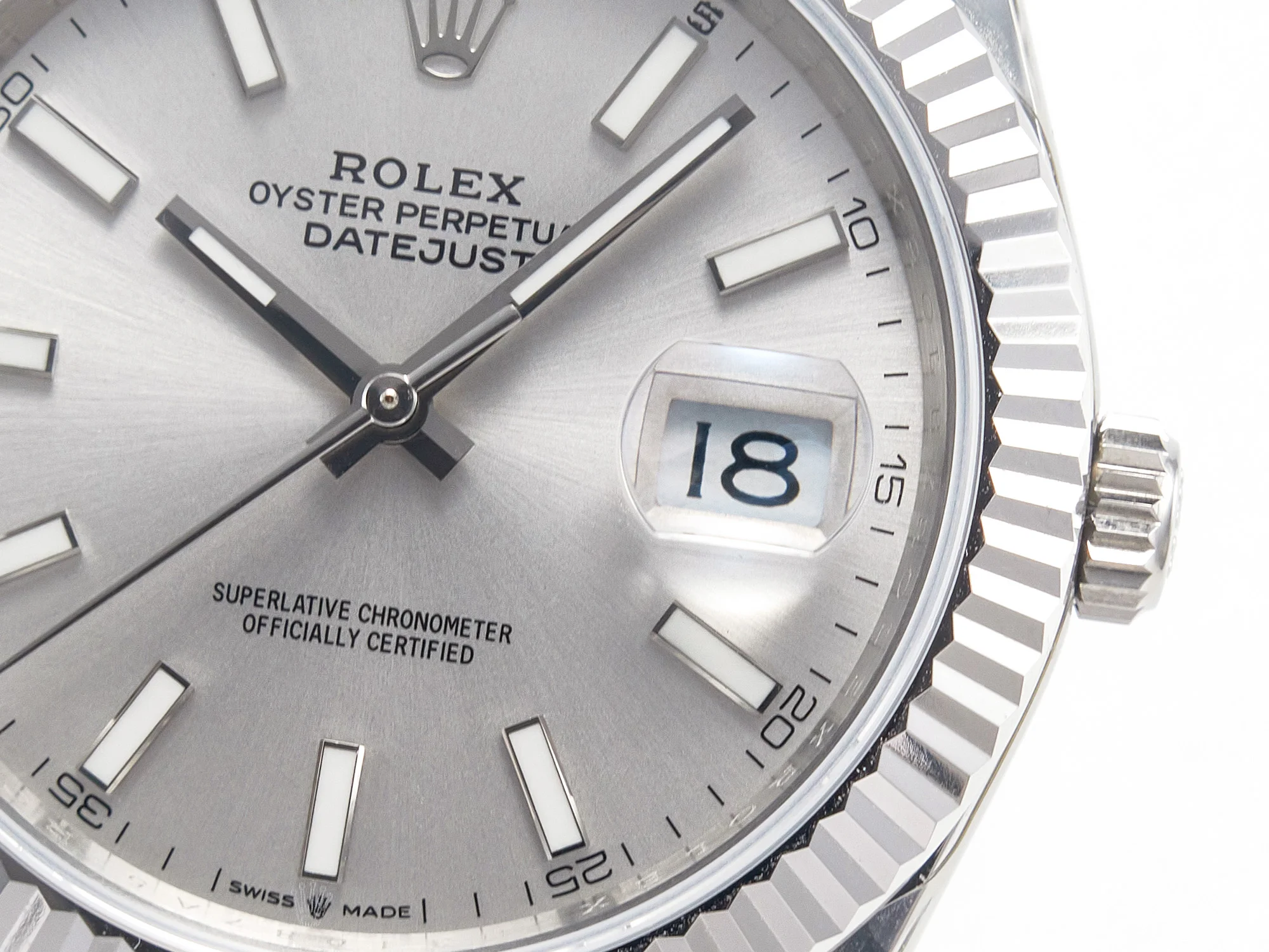 DateJust 41 126334 Fluted Bezel ARF 1:1 Best Edition 904L Steel Silver Stick Dial on Jubilee Bracelet VR3235