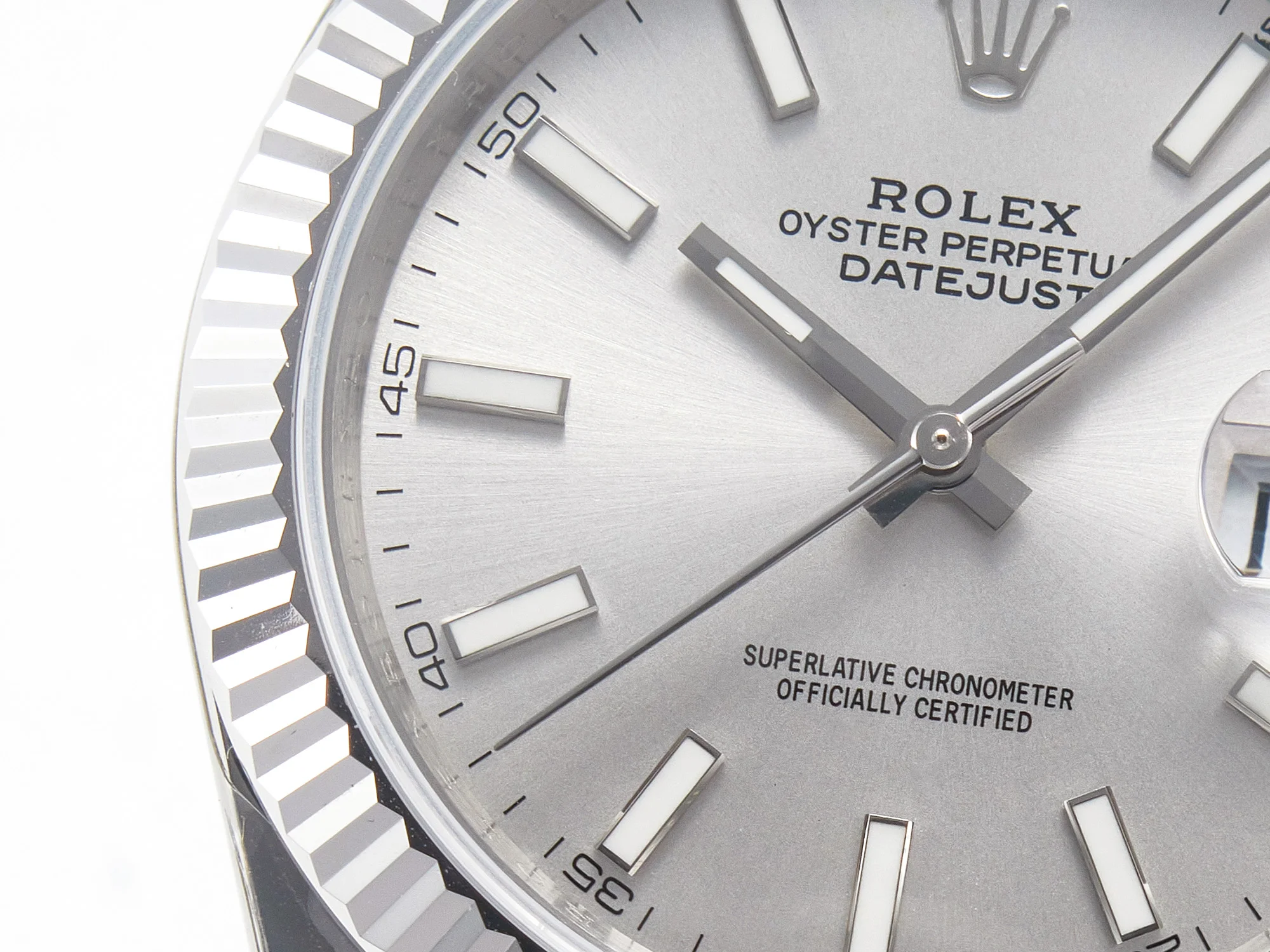 DateJust 41 126334 Fluted Bezel ARF 1:1 Best Edition 904L Steel Silver Stick Dial on Jubilee Bracelet VR3235