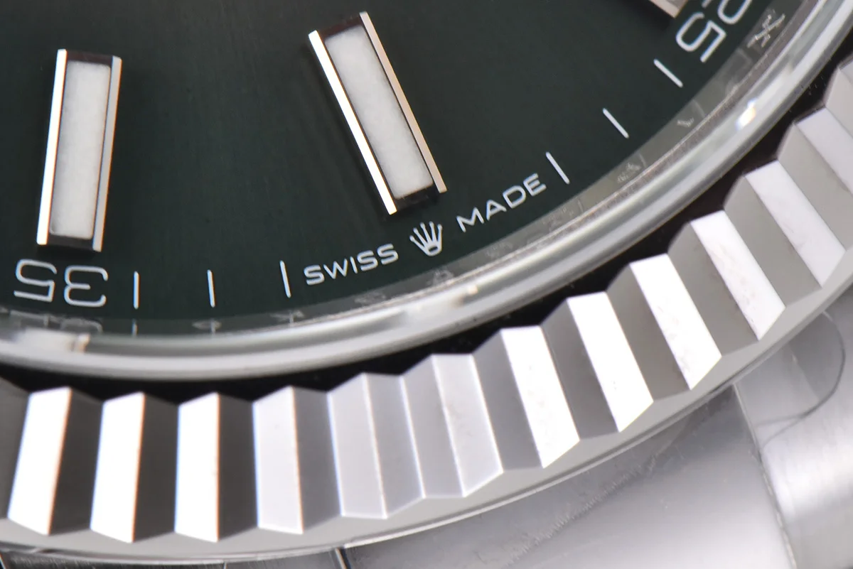Datejust 41 126334 Mint Green Dial Stick Markers on Oyster Bracelet
