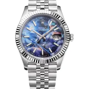 Datejust 41 Custom Dial with Stick Marker in Steel