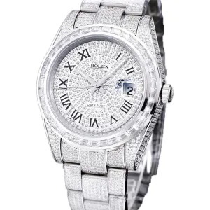 Datejust 41 Custom Diamond Paved Dial in Steel